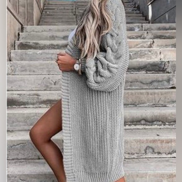New Chunky Knit Sweater Cardigan oversized *NEW* - Picture 2 of 3